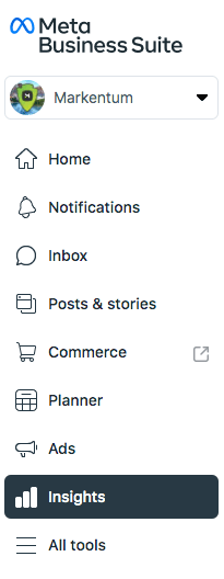 Facebook Meta Business Suite-Insights